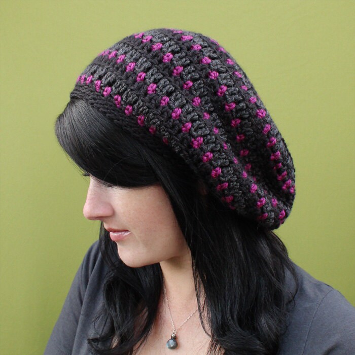 Crochet Pattern - Heartbeat Slouchy Hat - PDF - Etsy