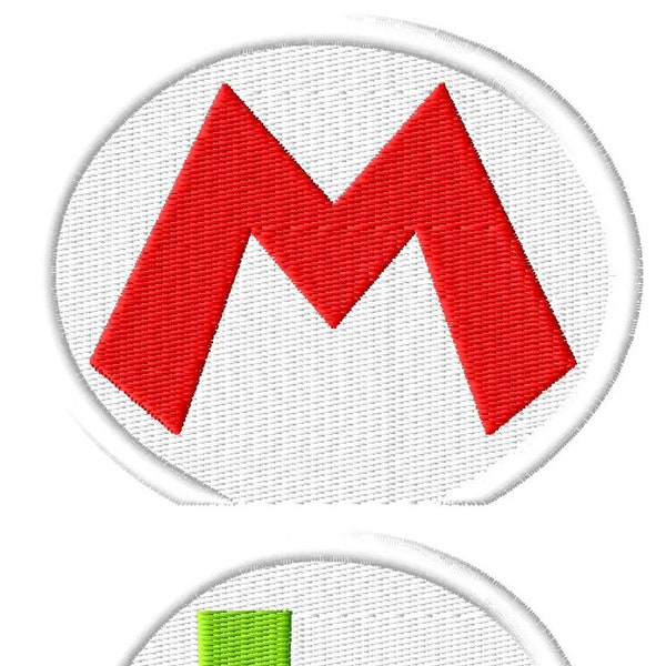 Super Mario Brothers Hat Logo Machine Embroidery Design