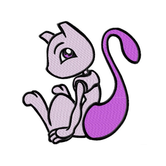 Pokemon Mew Machine Embroidery Design 3 Sizes (Instant Download