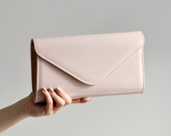 Nude Clutch Bag, Elegant Purse Evening Bags, Removable Strap, Purse Crossbody, Maid of honor gift, Convertible clutch bag