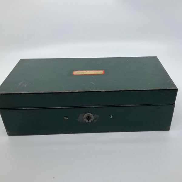Cash/ Money Box Green Vintage ASCO