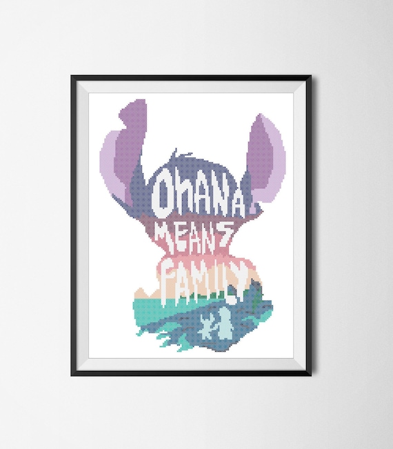 Bogo Free Lilo And Stitch Disney Ohana Means Family Modern Etsy