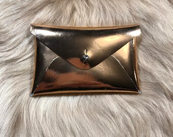 Business card case/Recycled leather card holder