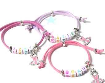 Personalized Name Charm Bracelet – Kids Party Favor, Adjustable Friendship Jewelry