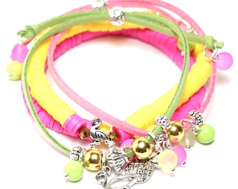 Tropical Bracelet Making Kit – DIY Bead Jewellery Craft Set for Kids, Fun Summer Activity