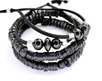 Creative Fun for Boys: Nightfall Black Bracelet Jewellery Making Kit – DIY Craft Gift