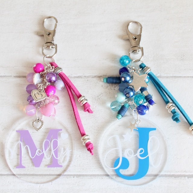 Personalised Beaded Bag Charm Kit for Kids and Adults DIY Etsy