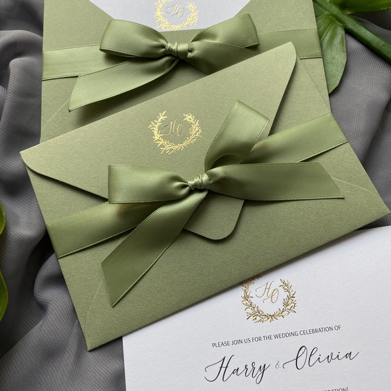 Wedding Invitation / Letterpress Invites / Envelope Embossing Etsy