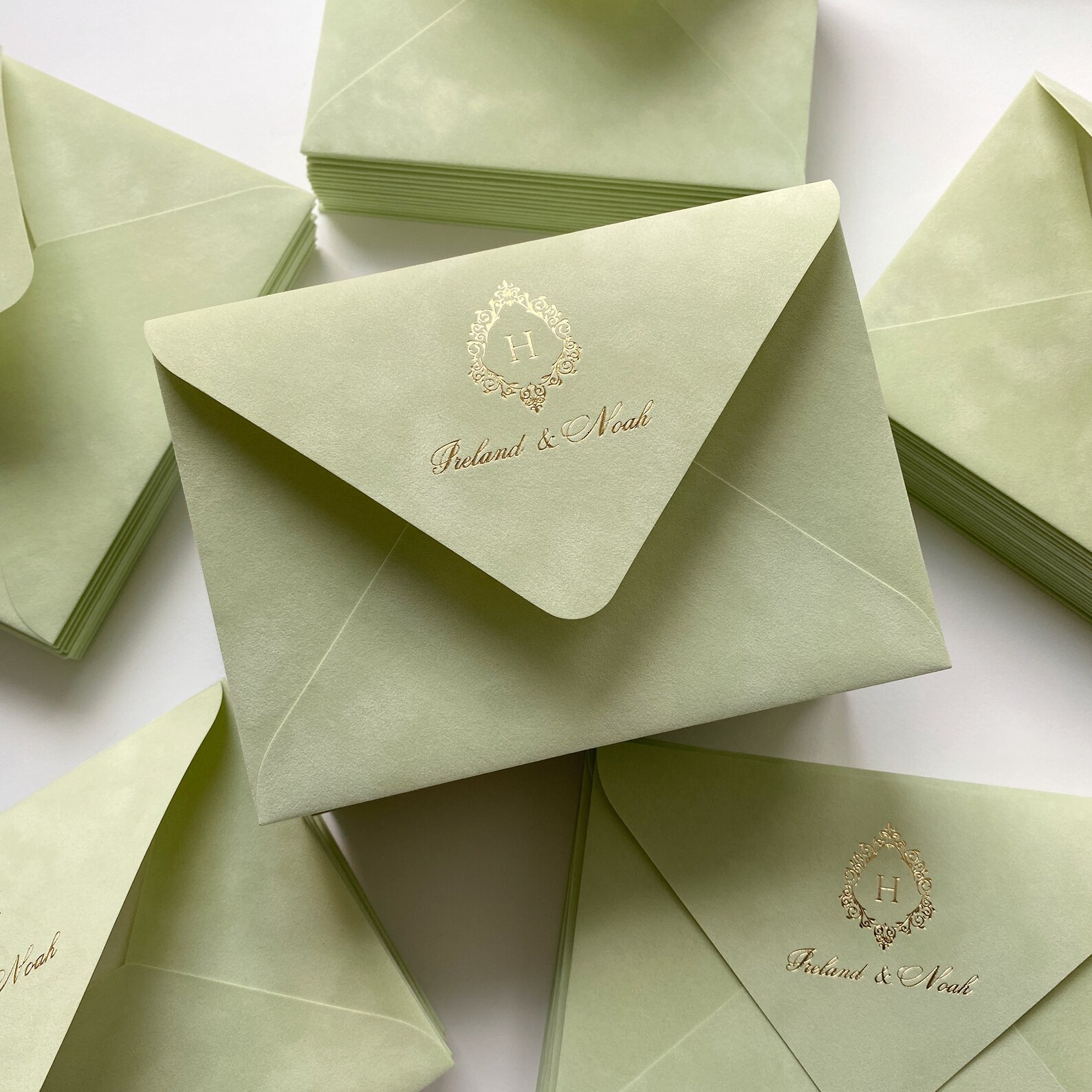 Velvet Envelopes 5x7 Velvet Envelope With Wedding Monogram Envelope for