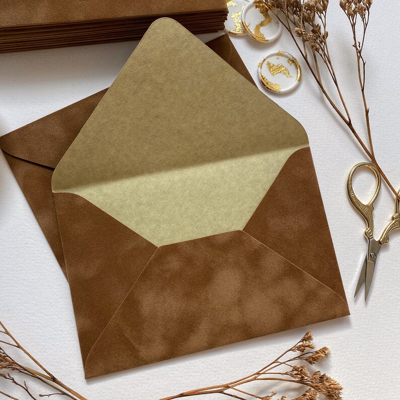 Velvet Envelopes / Envelope for Wedding Cards Velvet Envelope Etsy