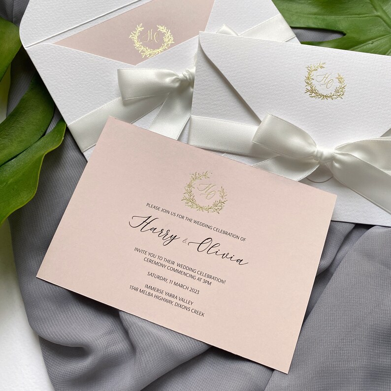 Wedding Invitation / Letterpress Invites / Envelope Embossing Etsy