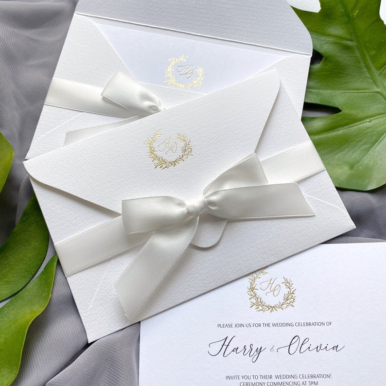 Wedding Invitation / Letterpress Invites / Envelope Embossing Etsy