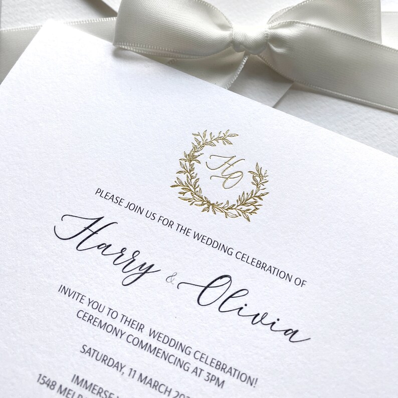 Wedding Invitation / Letterpress Invites / Envelope Embossing Etsy
