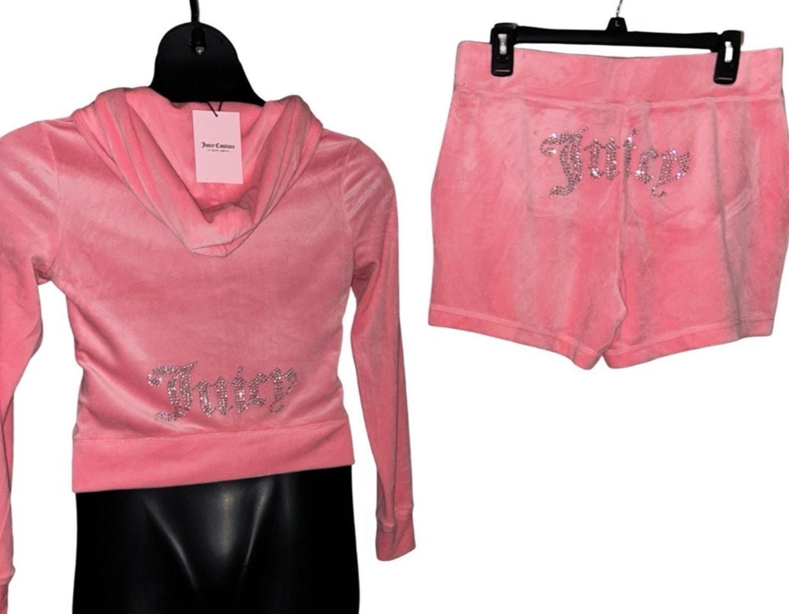 Juicy Couture Pink Bundle Velour Set Juicy Couture Pink Velour Tracksuit Set Hoodie Pants  main image 4