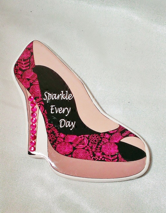 hot pink rhinestone heels