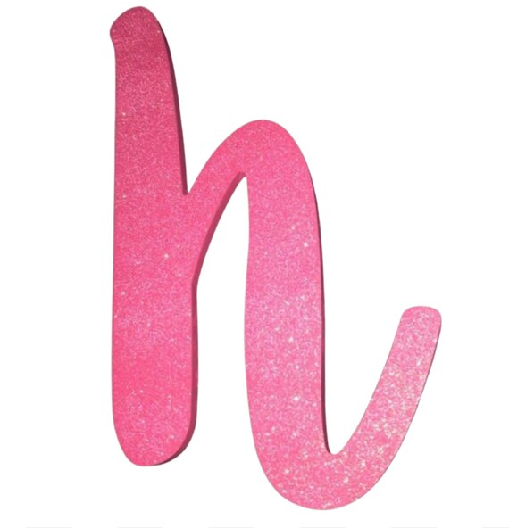 Pink Letter H Sticker Colorful Floral Alphabet. Letter H PIXERS.UK