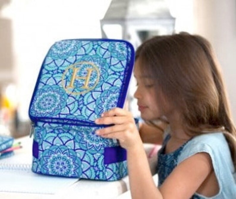 Day Dream Print Viv /& Lou Monogrammed Lunch Box Free Monogramming