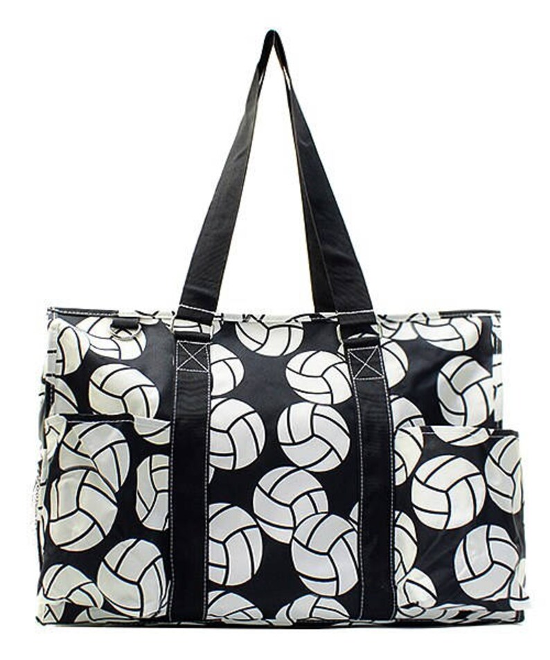 Volleyball Print Large Size Utility Tote Bag Etsy