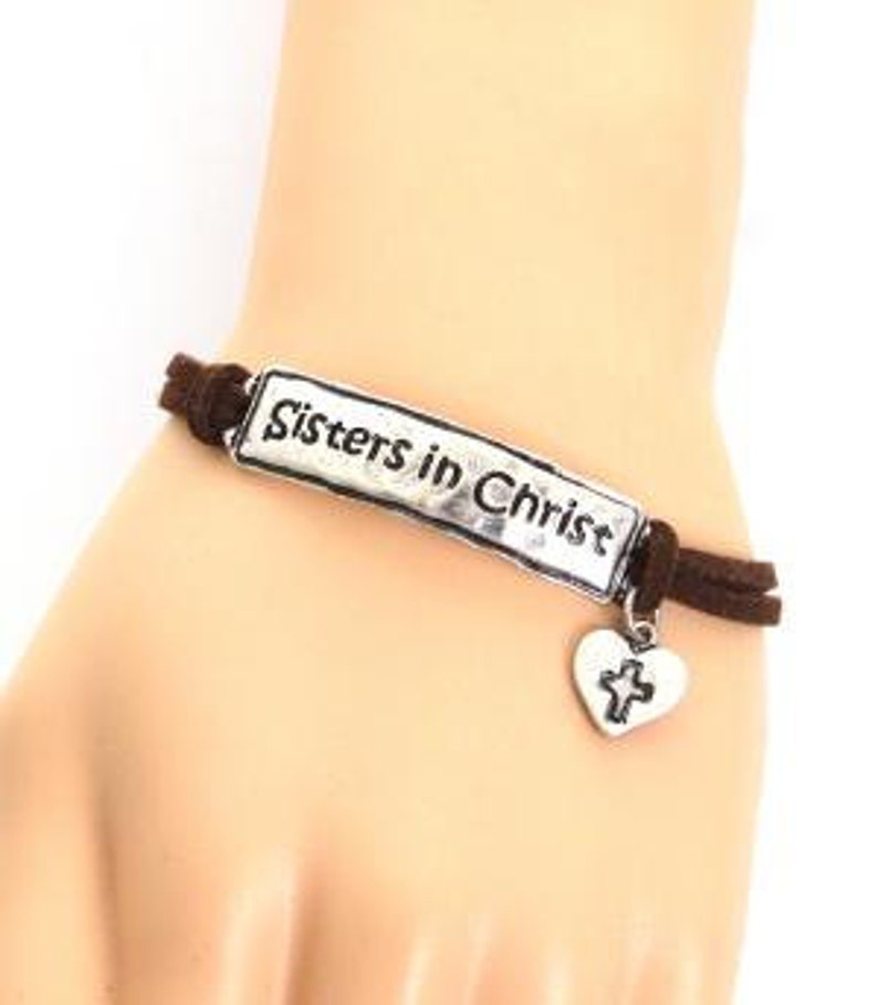 Sisters in Christ Bracelet Silver