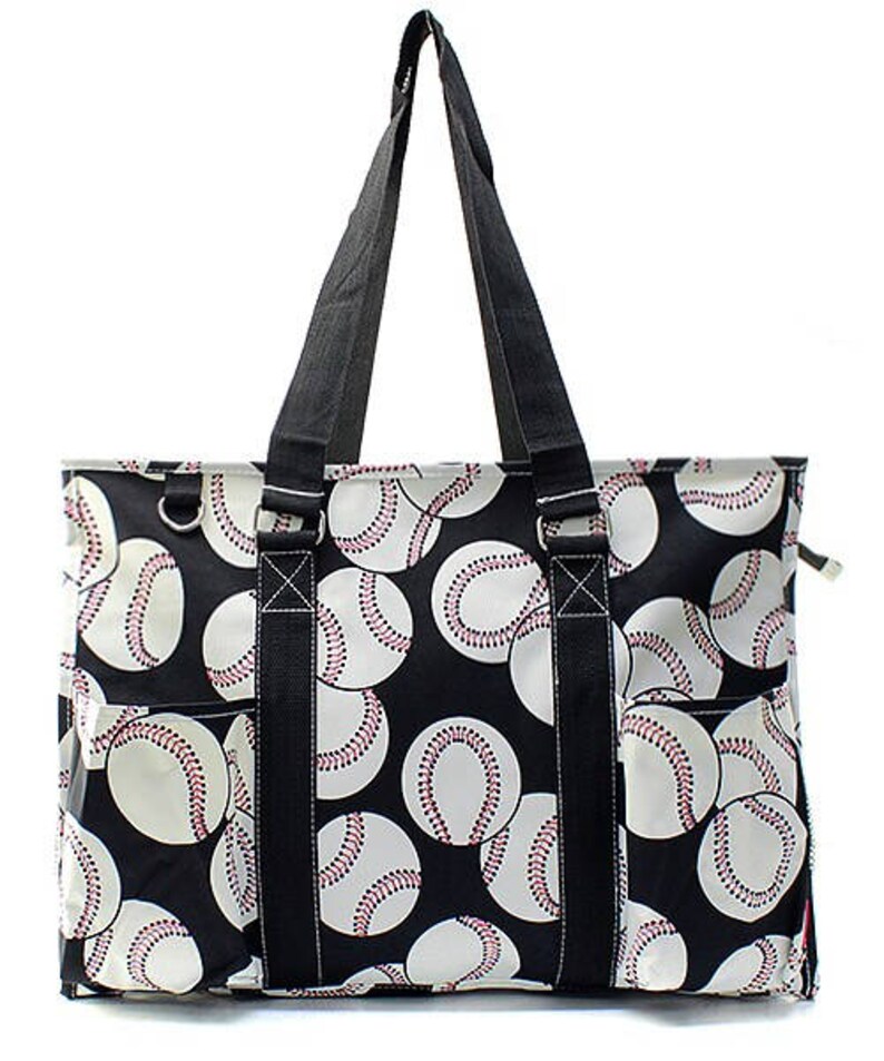 Baseball Print Large Size Utility Tote Bag Etsy