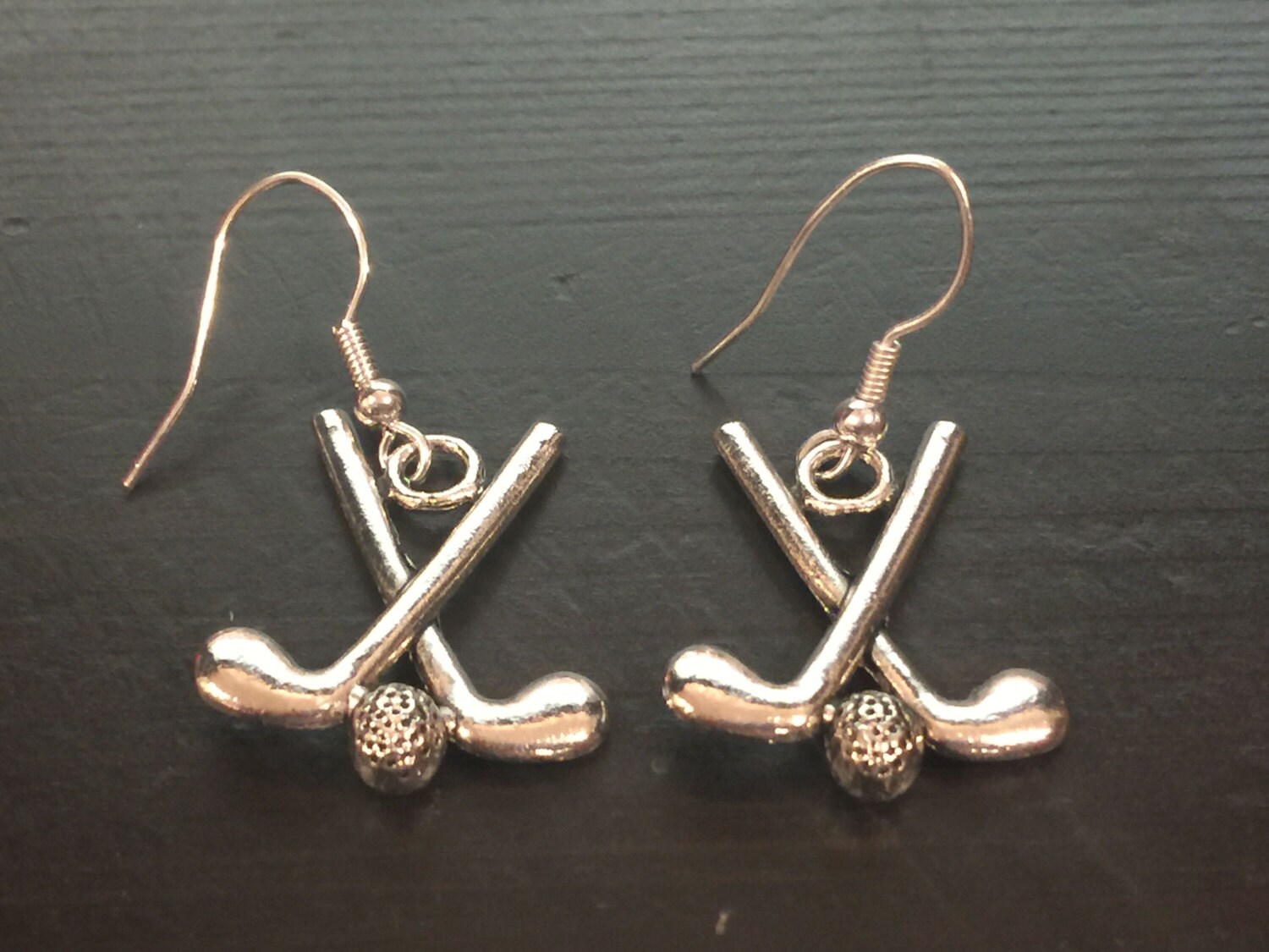 Golf Theme Dangle Style Pierced Earrings Etsy