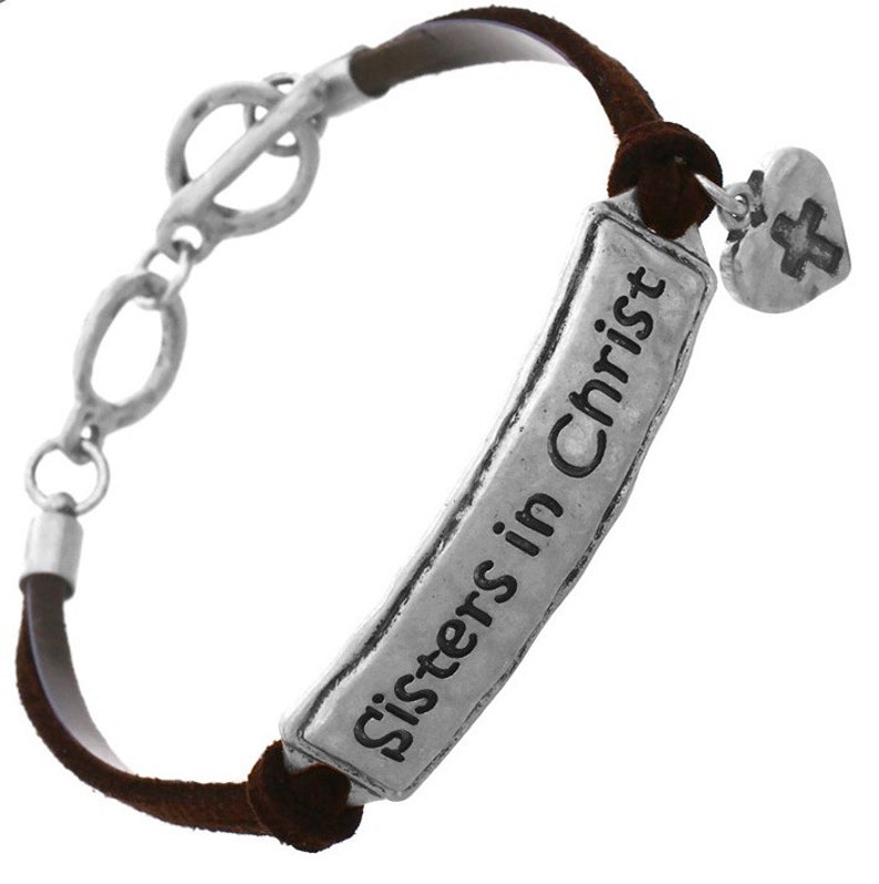 Sisters in Christ Bracelet Silver