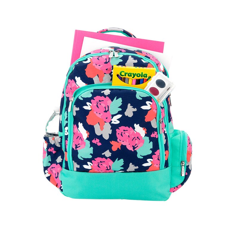Amelia Print Viv /& Lou Monogrammed School Backpack Free Monogramming