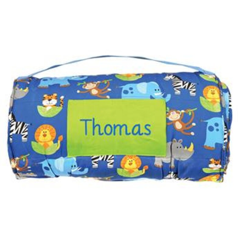 Animal Zoo Print Stephen Joseph All Over Print Nap Mat with Name Personalized FREE