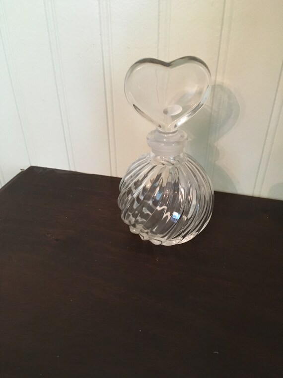 Vintage Glass Ornate Perfume Bottle VINTAGE GLASS PERFUME BOTTLE & DAUBER