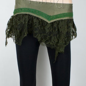 Wrap skirt - Fairy, Boho, Pixie, Bohemian short skirt (velvet and lace) - Engkanto (0020)