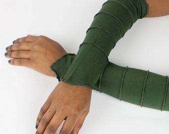 Arm sleeves, arm warmers, steampunk and boho accessories, fairy gloves, Goa clothing - Elastane (also known as Spandex in the USA) (0007)