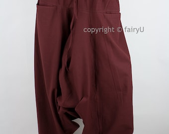 Baggy pants, yoga pants, harem pants, drop crotch pants, loose pants, hippie pants, travel pants, cotton pants  - Sindbad (0059)