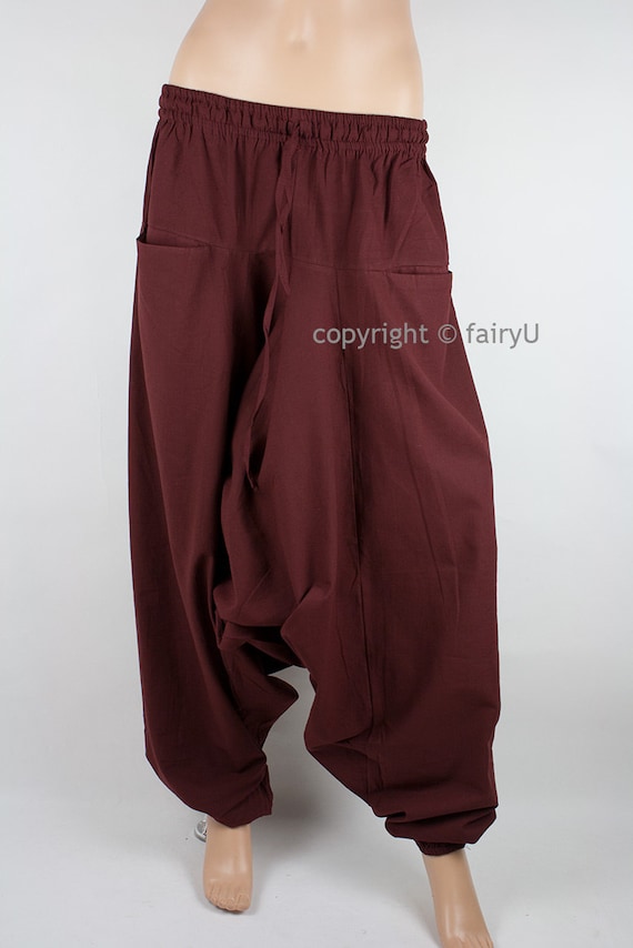 drop crotch pants baggy pants 0071 Aladdin Goa clothing Harem pants Maharaja trousers hippie trousers Aladdin trousers
