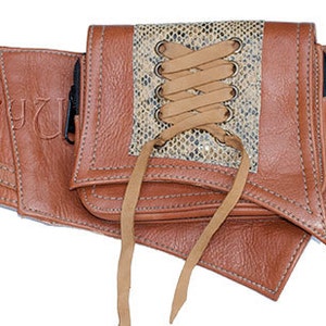 Leather utility belt, perfect for travel and festivals. Burning Man style 0015 image 3