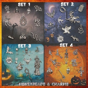 Halloween Themed Sets ~ 4 Different Styles ~ Pack of 10 Charms ~