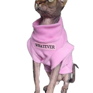sizes WHATEVER cat, devil Sphynx cat  clothes for a cat, cat coat, top for a Sphynx cat - cat clothes, sphynx clothes,  HOTSPHYNX