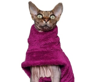 sizes FLUFFY BEETROOT stretch clothes for Sphynx cat  clothes for a cat, top for a Sphynx cat cat clothes, sphynx clothes, HOTSPHYNX