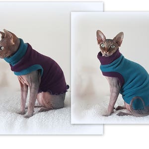 CHOOSE your colour! comfy top for a Sphynx cat clothes, cat sweater,  Katzenbekleidung, HOTSPHYNX