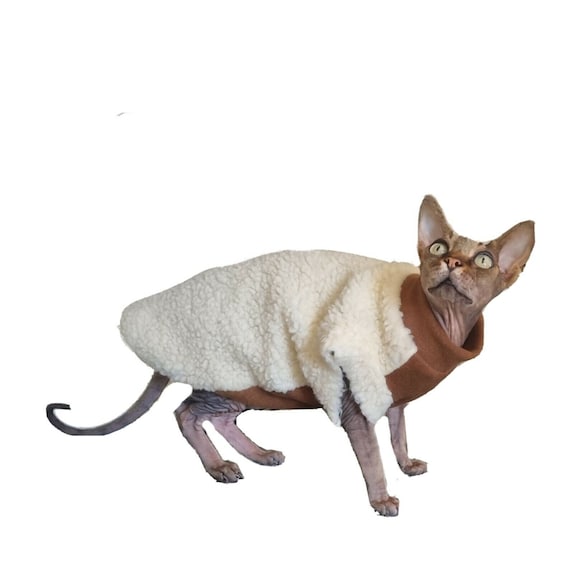 Super warm Fleece Sphynx Cat Sweater: Winter Top