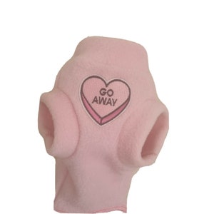Ropa de forro polar para gatos Sphynx: Abrigo para gatos "Go Away"