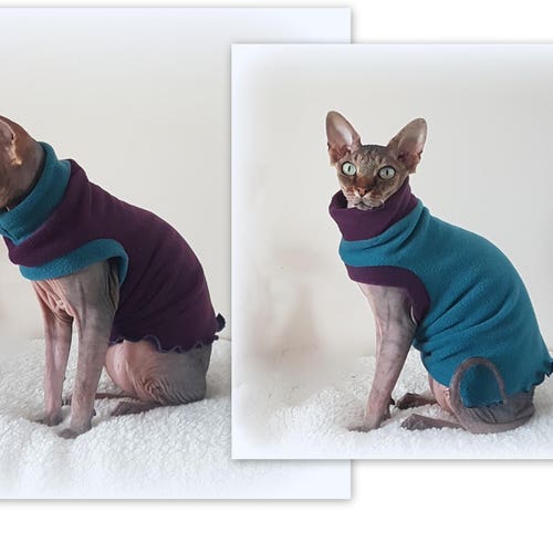 VÄLJ din färg! Bekväm topp för en Sphynx kattkläder, katttröja, Kattkläder, HOTSPHYNX