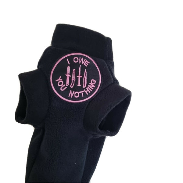 Top de lana para gatos: Ropa para gatos Sphynx "No te debo nada"