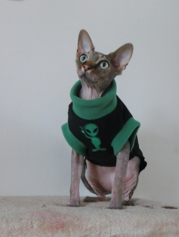 ALIEN Clothes for a Sphynx Cat Winter HOTSPHYNX Naked Cat Pet Clothes Costume for a Cat Etsy UK