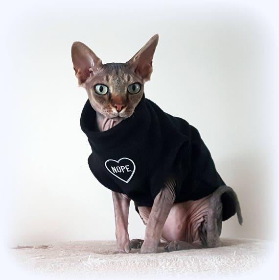 Haut En Polaire Nope Pour Un Chat Sphynx Vetements De Chat Etsy