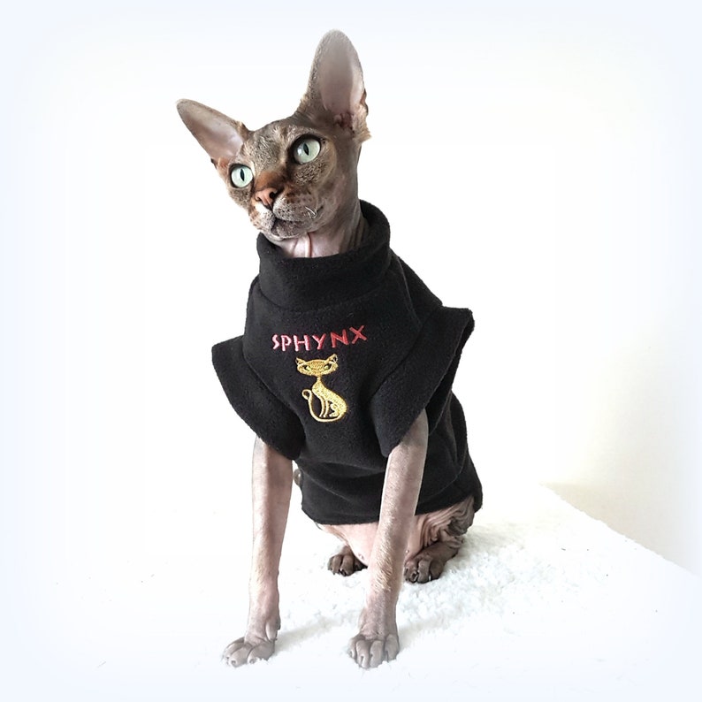 PERSONALISED Cat Clothes SPHYNX CAT Sphynx Cat Clothes Pet Etsy