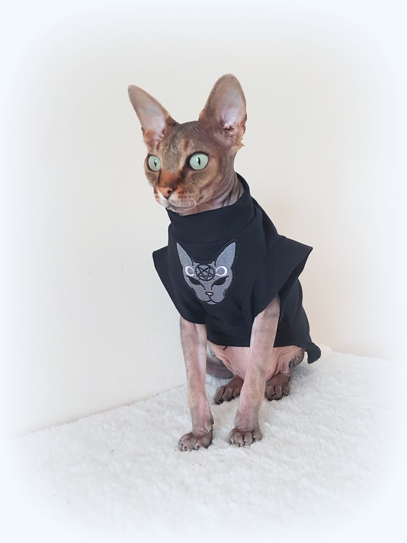 Fleece EVIL cat devil Sphynx cat clothes for a cat cat Etsy