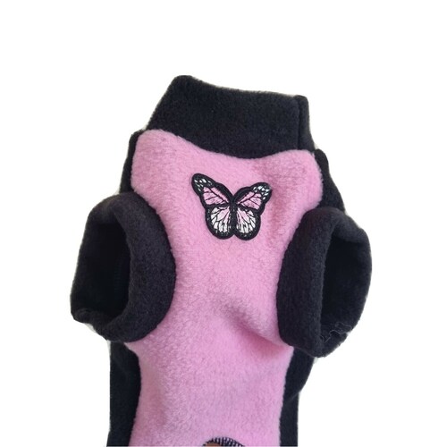 Suéter polar con apliques de mariposa para gatos - Ropa para gatitos Sphynx