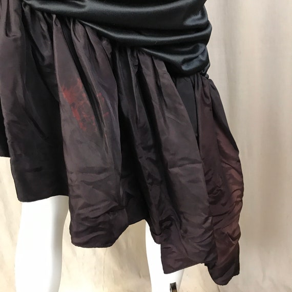 Black Formal Dress 80s Asymmetrical Mermaid // DE… - image 8