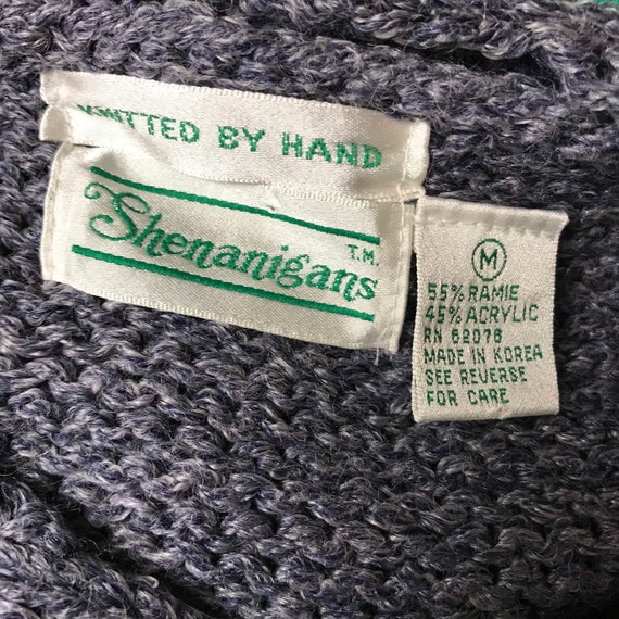 80s Sweater Vintage 80s 90s Hand Knit Shenanigans… - image 7