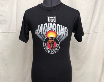 Vintage 1984 The Jacksons World Tour Graphic Band T Shirt